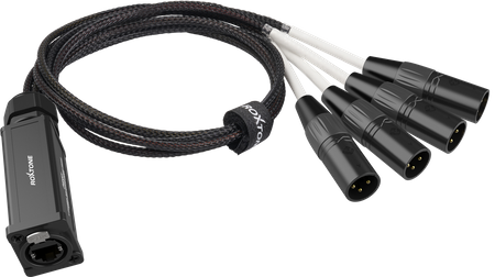 Snake Splitter RJ45 Buchse auf 4x XLR 3-Pin Stecker Roxtone PS4M