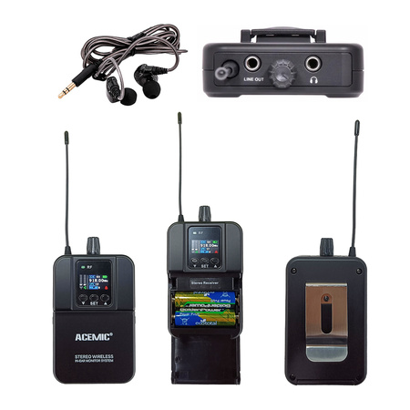 Professionelles drahtloses Stereo-In-Ear-Monitor-System Acemic S2