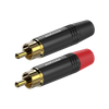 RCA-Stecker Schwarzes Gehäuse Roxtone P2BG