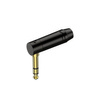 6.3mm Stereo-Stecker, schwarzes elektrophoretisch lackiertes Gehäuse, vergoldete Kontakte Roxtone RJ3RPP-NS-BG