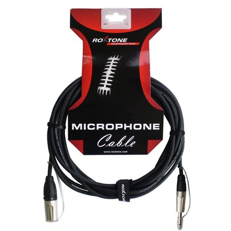 Mikrofonkabel XLR 3-polig männlich - 6.3mm mono Jack Stecker Roxtone DMXJ250L1