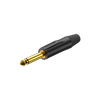 6.3mm Monostecker, schwarzes Gehäuse, vergoldete Kontakte Roxtone PJ2X-BG