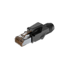 CAT5e RJ45 Stecker Schutzgehäuse Roxtone RJ45C5E-PH-BK