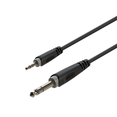 Audiokabel 3,5 mm Stereo Klinkenstecker auf 6,3 mm Stereo Klinkenstecker, 1,5 m Roxtone SACC280L1.5