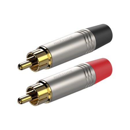 RCA-Stecker Vernickeltes Gehäuse Roxtone P2NG