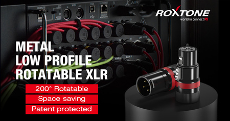 Drehbare XLR-Buchse mit niedrigem Profil Roxtone LX3FH
