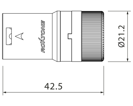 Drehbarer XLR-Stecker mit niedrigem Profil Roxtone LX3MH