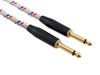 Red's Music Instrumentenkabel - Klinke 6,3mm / Klinke 6,3mm - FOP geflochtenes Kabel - GCF1130BRW - 3m