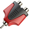 Audio Adapter RCA Stecker auf 2x RCA Buchse (Y-Splitter) Roxtone RPAN310