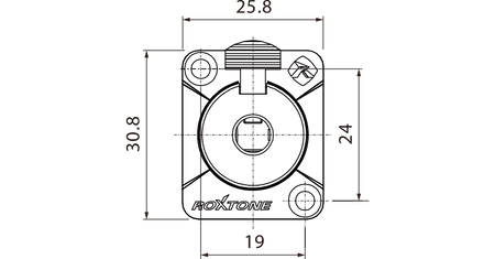 Gehäuse 6,3mm Stereoklinke, schwarzes Gehäuse Roxtone RJ3FD-BT