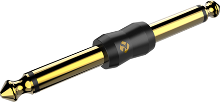 Klinkenadapter 6,3 mm Mono Stecker auf 6,3 mm Mono Stecker, vergoldet Roxtone RA2J2J