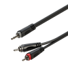 Y-Kabel 3,5 mm Stereo Klinkenstecker auf 2x RCA Stecker, 6 m Roxtone SAYC150L6