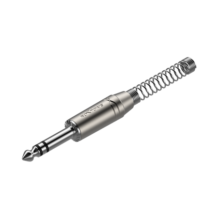 6.3mm Stereo-Stecker, vernickeltes Gehäuse, vernickelte Kontakte Roxtone RJ3PP-NN