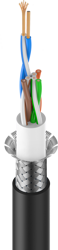 Flexibles CAT5e-Datenkabel S/UTP - 26AWG - 4 x 2 x 0,15 mm² Roxtone CAT5FB